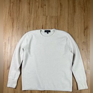 Rag & Bone Men’s XL Extra Fine Merino Wool Sweater Ivory Thermal Luxury Knit